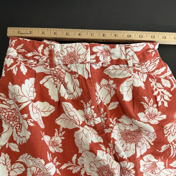 Old Navy Extra High-Rise Taylor Adjust Waist Floral Shorts Top Linen Set Small - Picture 14 of 16